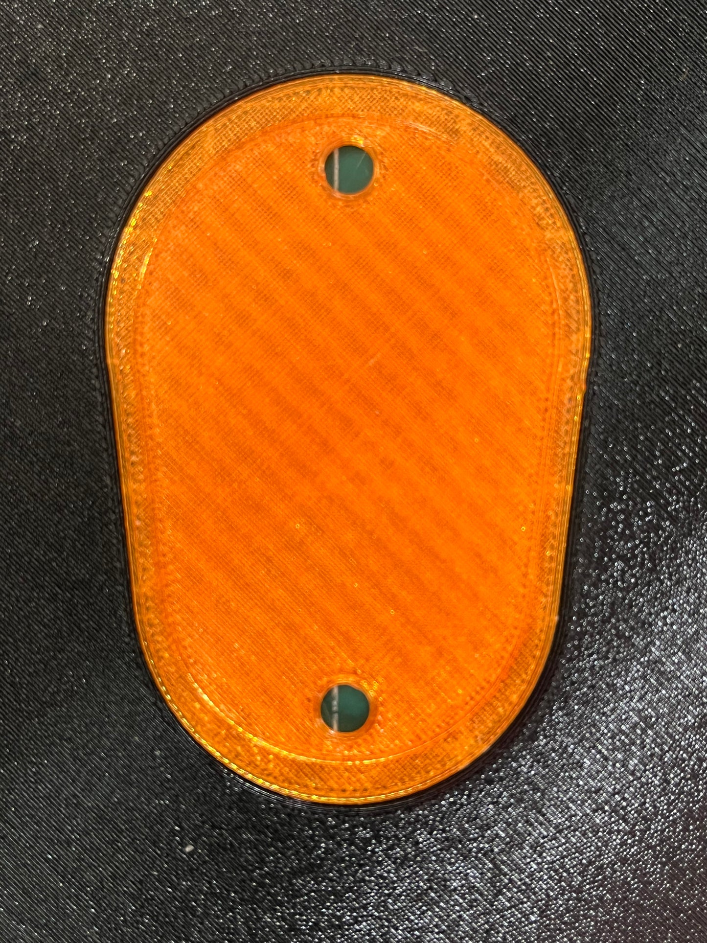 Dual Color Headlight Delete Panel - Border, Letter and Screw Risers same color