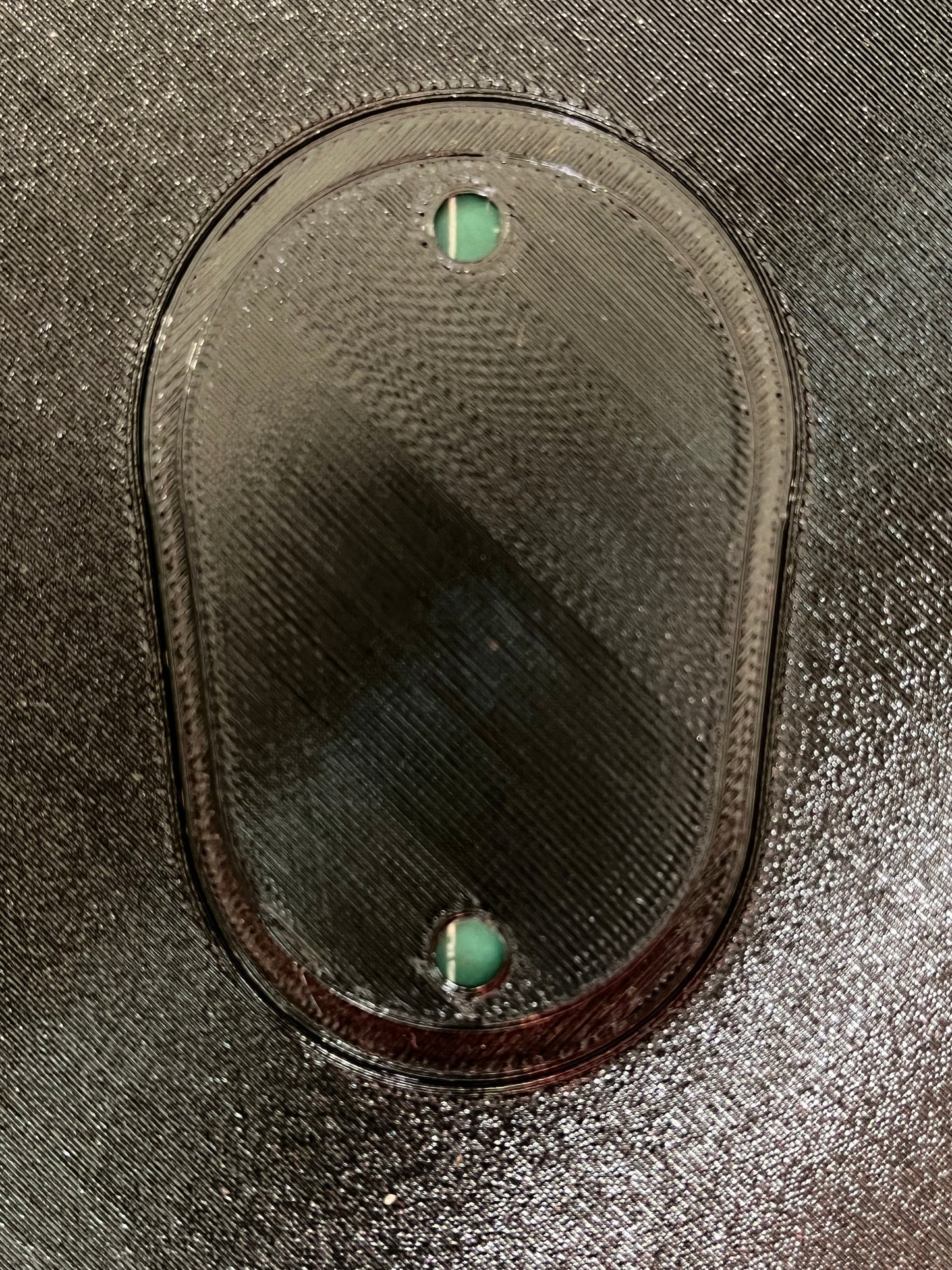 Dual Color Headlight Delete Panel - Border, Letter and Screw Risers same color