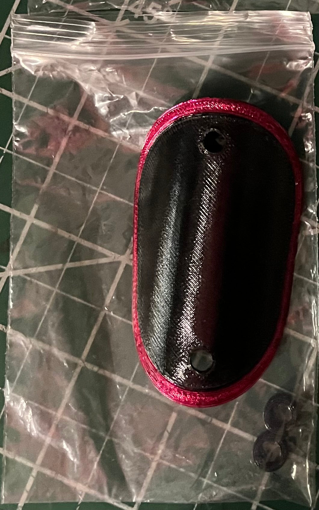 Transparent red headlight delete panel reject