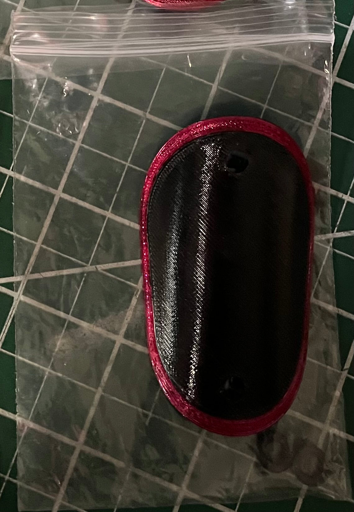 Transparent red headlight delete panel reject