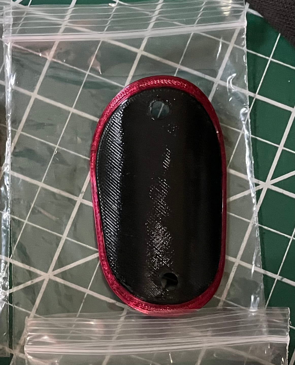 Transparent red headlight delete panel reject